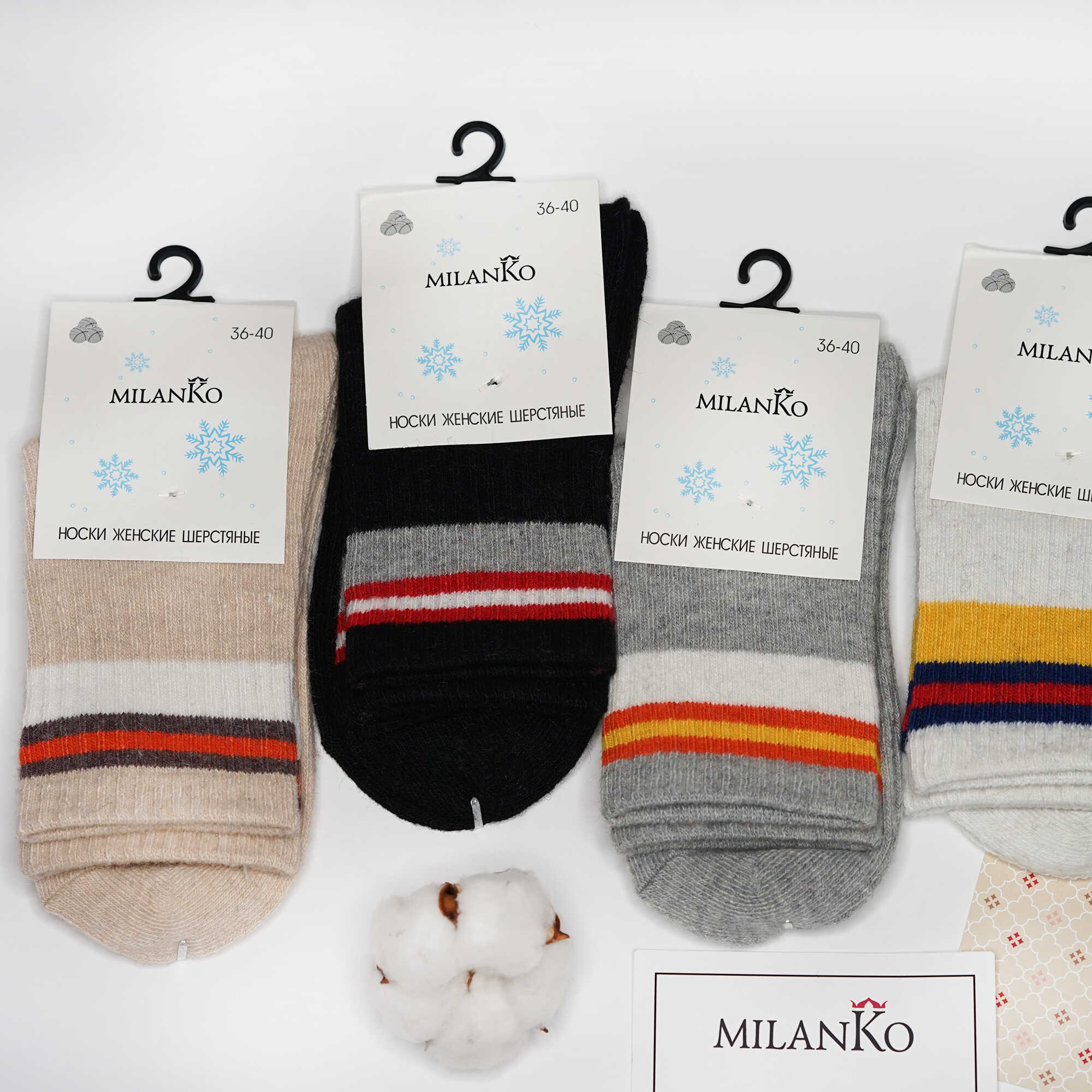 Женские шерстяные носки (узор 1) MilanKo N-316