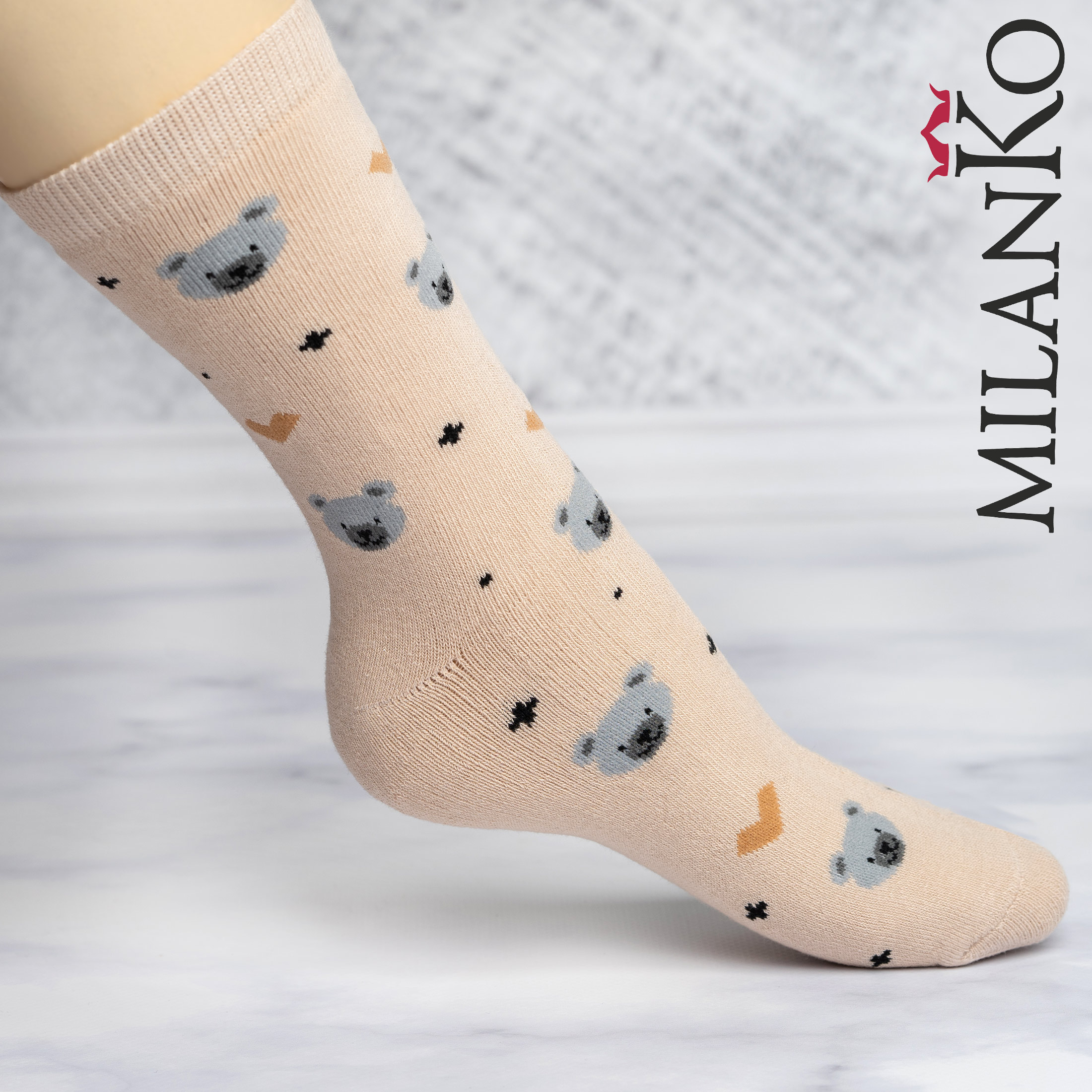 MILANKO    Женские хлопковые носки с махрой  (9) MilanKo N-311