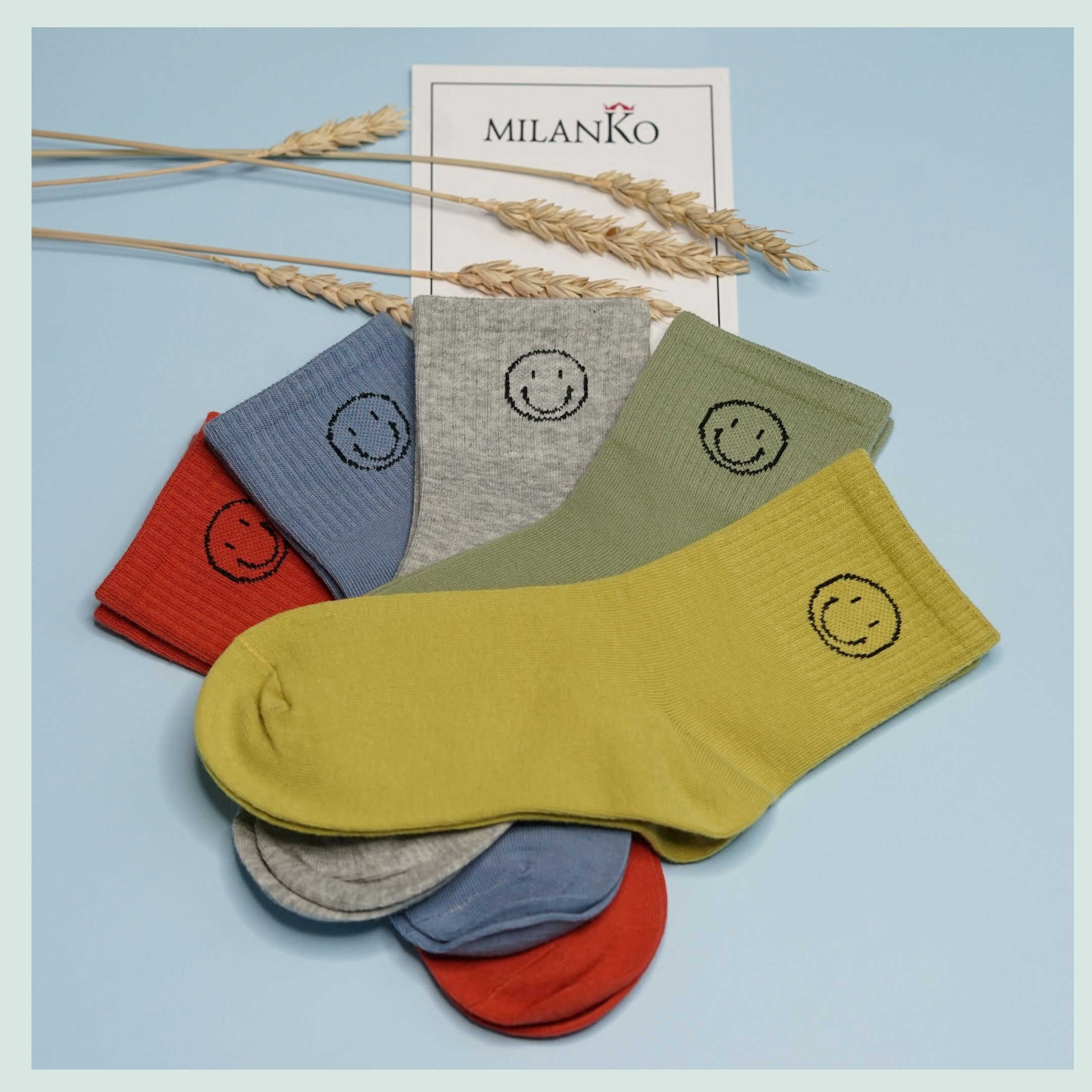 Детские хлопковые носки  (Узор 1) MilanKo D-222