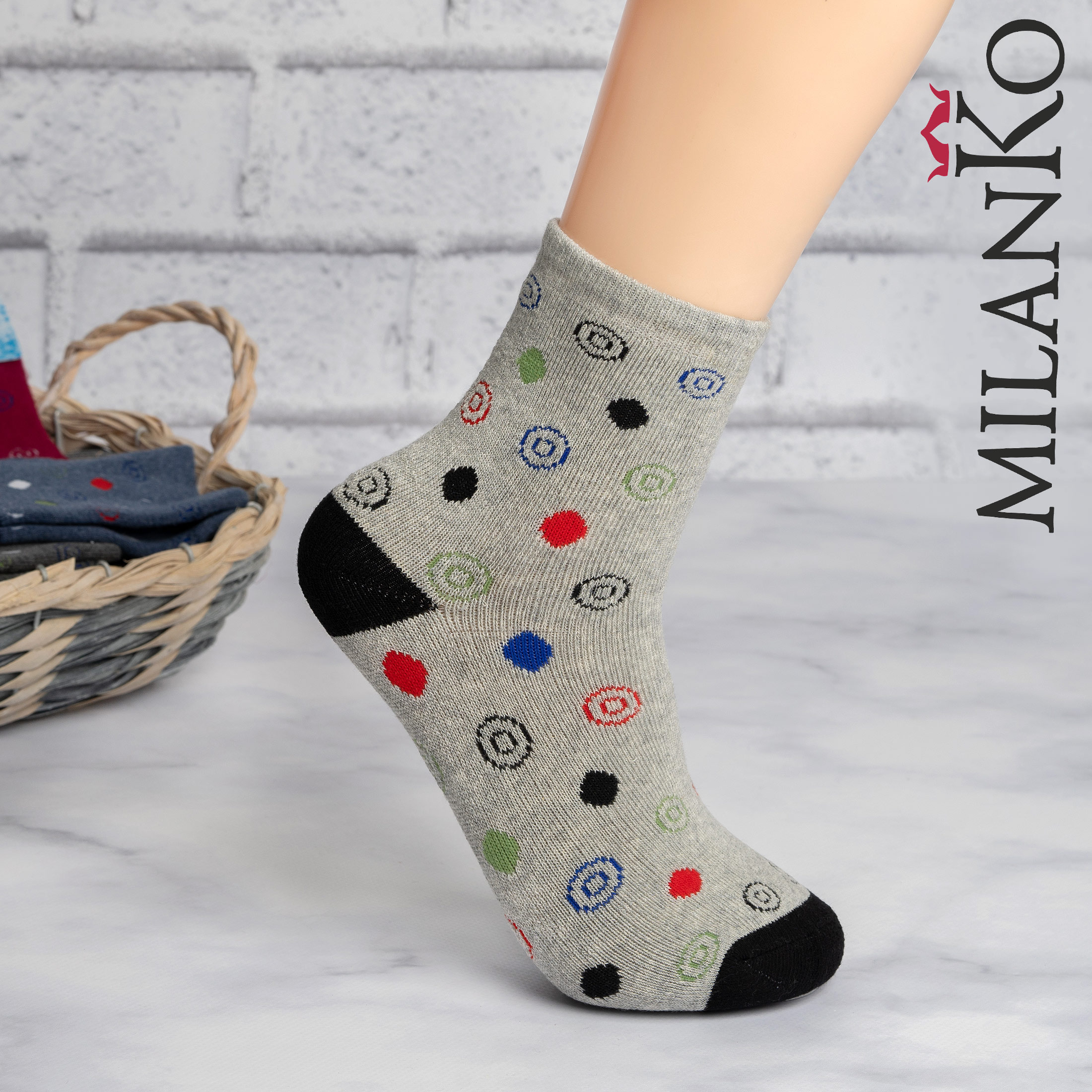 MILANKO     Подростковые носки махровые (Узор 5) MilanKo IN-072