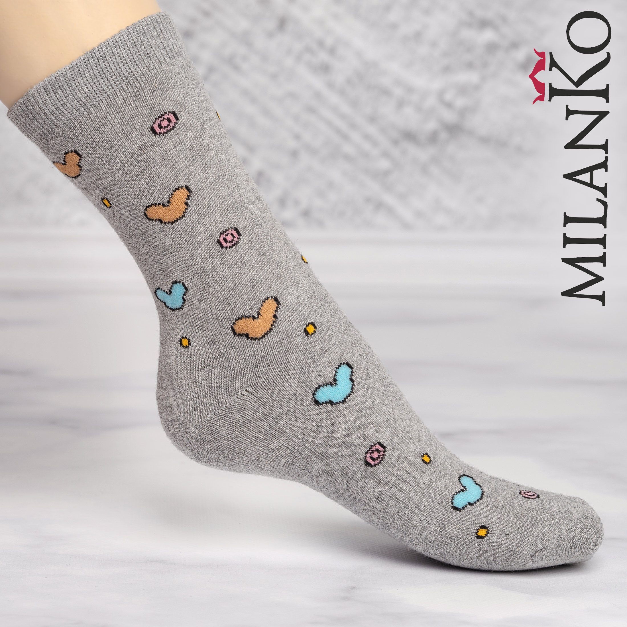 MILANKO    Женские хлопковые носки с махрой  (4) MilanKo N-311